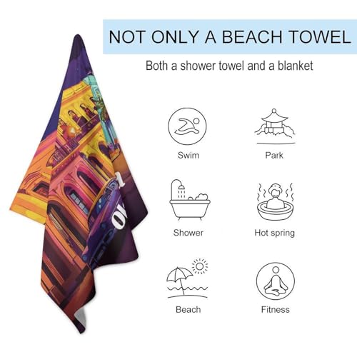Serviette de plage compacte contre l'humidité Old Havana Cuba - 4