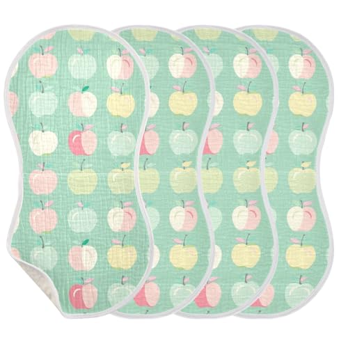 Colorful Cotton Burp Cloths Easy Care Baby Feeding Cloth for Unisex Set of 2, 22x11in3
