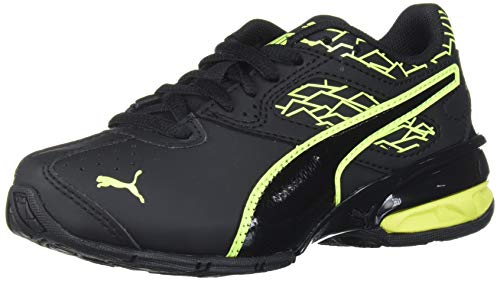 PUMA Unisex Tazon 6 Fracture FM Kids Sneaker, Black, 2 M US Little Kid