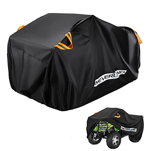 Housse de Protection pour Quad NEVERLAND 300D Bâche de Protection pour Moto ATV avec Bandes Réfléchissantes & Bande élastique Imperméable Coupe-Vent Anti-UV Noir 200 * 95 * 106 cm