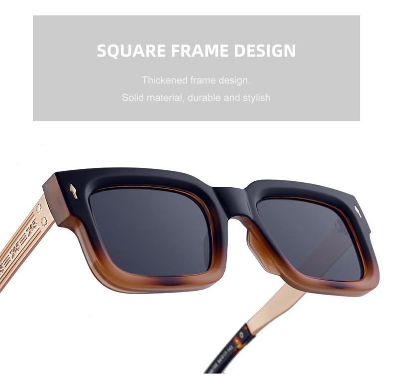 Men's Retro Polarized Sunglasses - European and American Style, Neutral Design Sunglasses2