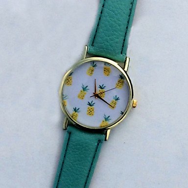 Women's Watches, Tropical Fruit Pineapple Watch, Vintage Style Leather Watch, Women Watches, Boyfriend Watch