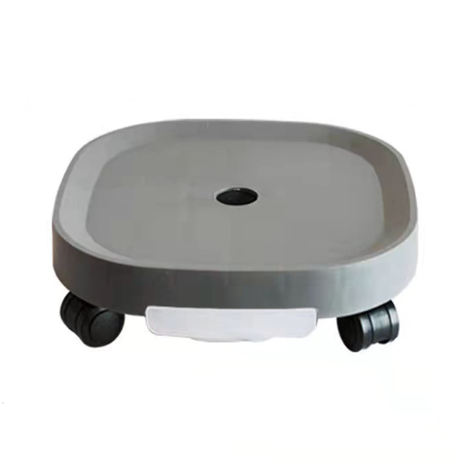 HYLYING Gray Plant Caddy With Water Container, Movable Plant Stand with Wheels Round Plant Dolly Flower Pot Bottom Support for Moving Heavy Plant Pots Indoor and Outdoor