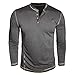 Mens Casual Smart Long Sleeve Muscle Fit Henley T Shirt Husband Boyfriend Birthday Fall Spring Fashion Clothes