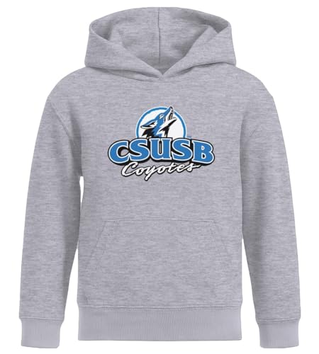 NCAA Officially Licensed Apparel Cal State San Bernardino Coyotes CSUSB Logo Youth Hoodie Cal07HK Gray Small