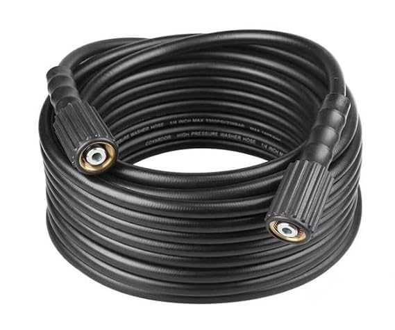 Heavy Duty 8m black Hose Pipe for Pressure Washers - Braided Rubber Industrial Grade I Durable I Pressure Resistant (8Mtr)-image-46