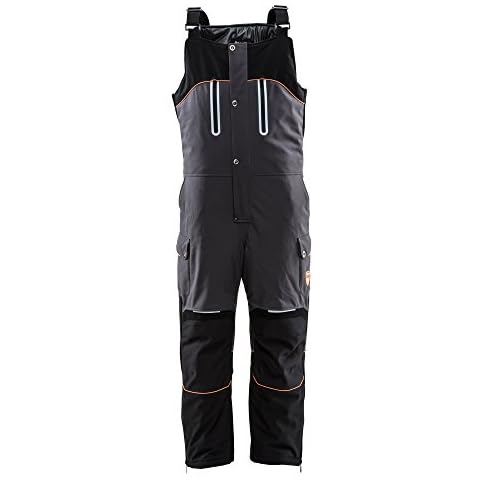 RefrigiWear PolarForce Warm, Insulated Bib Overalls, -40°F Comfort Rating, (Black/Charcoal), (Small) Cover