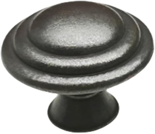 Miniatura 7 de Pomo de bronce antiguo negro de 2 colores para cajón de un solo agujero, cascada redonda americana, accesorios de gabinete de aleación de zinc para