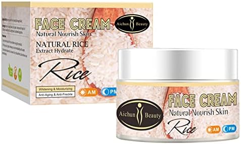 AICHUN BEAUTY Face Cream Natural Rice Moisturizing Anti-Aging Anti-Freckle Repair Damaged Skin Restores Hydration Facial Skin 50ml/1.69fl.oz