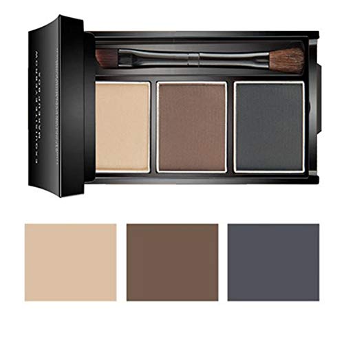 XICHEN Eyebrow Kit, a box of 3 colors Brow Powder for More Defined Eyebrows, Brush Included (Natural color)