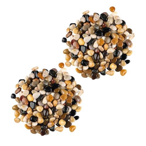 HEMOTON 2bolsas Guijarros De Colores Para Guijarros Decorativos Para Jardín Piedras Pulidas Para Jarrones y Plantas