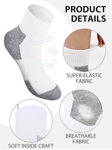 Image of Tarpop 100 Pairs Bulk Mens Socks Moisture Wicking Casual Sports Ankle Socks for Homeless Unisex Adult Men Women