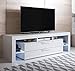 muebles bonitos - Mueble TV Modelo Selma (160x53cm) Color Blanco con LED...