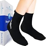 Nordic Essentials Beach Socks (1 Pair) Wear in Sand, Playing Volleyball & Soccer - Kids, Women & Men - 1 Year Warranty (Black, S)