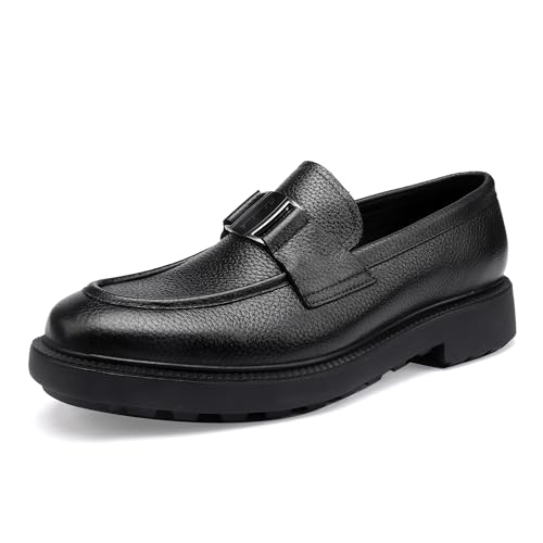 Image of Dress Shoes for Men,Classicial Leather Loafers Slip on Formal Business Shoes Penny