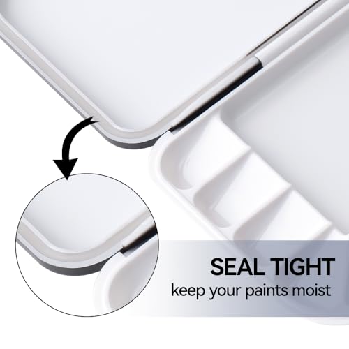 transon watercolor palette folding with lid 18wells 2 mixing areas and 1 large mixing tray also for gouache acrylic paint palette purple color