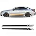 OceanAutos Autocollant de Voiture pour Mercedes Benz ACE CLA CLS GLA GLC GLE Classe AMG GT W204 W205,2 pièces Voiture Porte Bandes latérales Jupe Autocollant décalcomanie   Accessoires