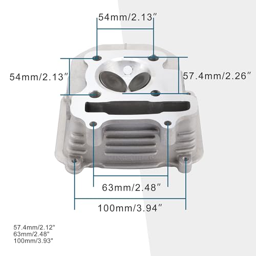 GOOFIT 47,5 mm Zylinder Kopf mit Dichtung Ersatz für 4 Takt GY6 150 cc ATV Scooter 157QMJ Motor Teil