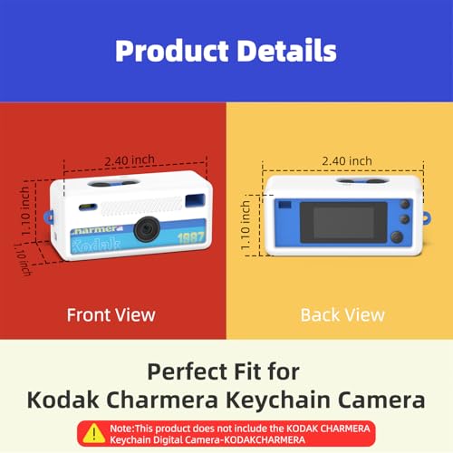 Funda de silicona para cámara Kodak Charmera blanca miniatura 3