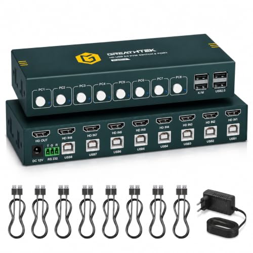 GREATHTEK 8 Ports HDMI KVM Switch