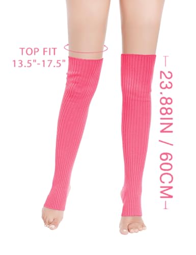 Image of v28 Women's Neon Knit Leg Warmer for 80s Party Dance Sports Yoga