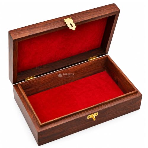 Image of Wooden OM Box for Good Luck| Jewellery Box| Decorative Case| Kit| Vanity| Organiser For Women, Necklaces, cash, gold (12X8 Inches, Crown)