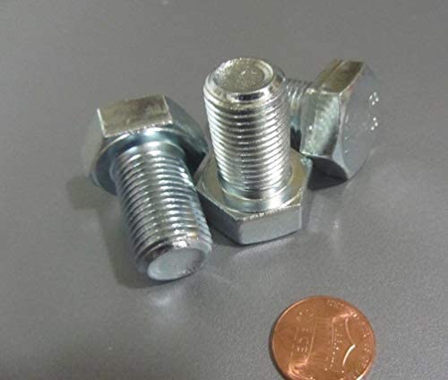 8.8 Zinc Steel Hex Head Bolts FT M16 x 1.5 mm x 25 mm Long 10 pcs