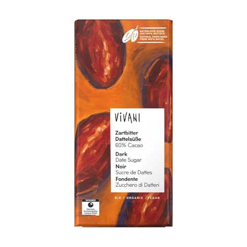 Vivani Zartbitter Dattelsüße, 60% Cacao, 80g