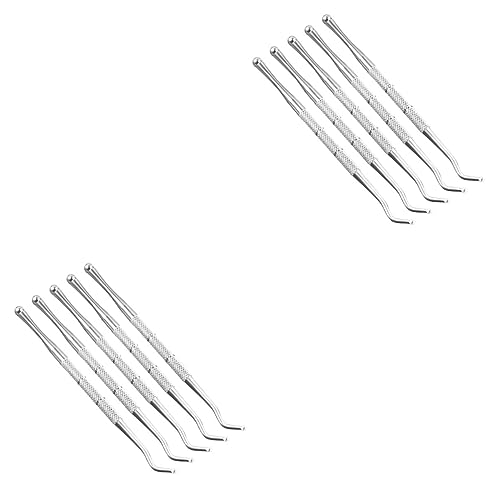 Healvian 10piezas Limadoras De Uñas De Acero Inoxidable Para Manicura y Pedicura Limadoras De Metal Cabeza Simple Para Uso Casa o Salón