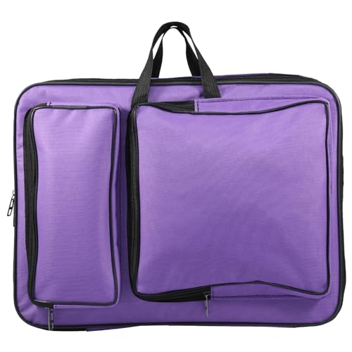 HSHGZSR Art Portfolio Bag, A3 Artist Portfolio Storage Bag, Canvas Painting Pad Shoulder Bag, 8K A3 Art Carry Case Bag, Painting Storage Bag, Drawing Board Backpack Sketch Pad Bag for Art (purple)