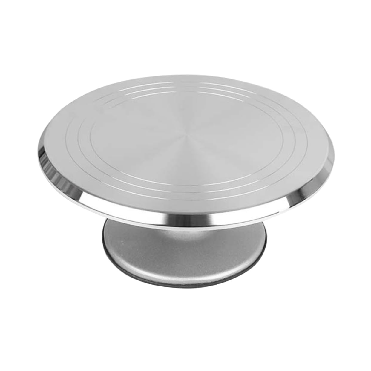 Plateau Tournant à Gâteau en Alliage D'aluminium 30 Cm Surface Antidérapante Stable pour Décoration de Gâteaux et Pâtisseries Rotations Bidirectionnelles