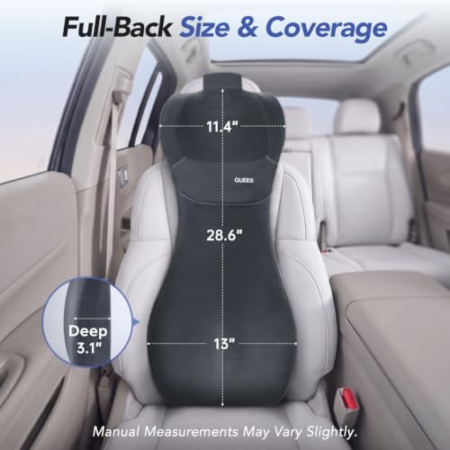 Lumbar Support Pillow for Car with Headrest, Memory Foam Cushion for Back & Neck Support, Muscle Fatigue Relief, Full-Length S-Curve Support for Long Drives, Fits Cars, SUVs, Trucks by Guttylief - Used condition - Image 5