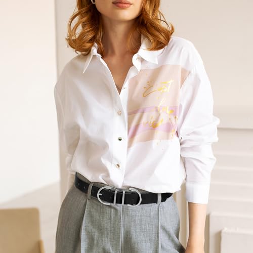 JASGOOD Women Leather Belt for Jeans Pants Ladies Waist Belt for Dress with Fashion Metal Buckle2