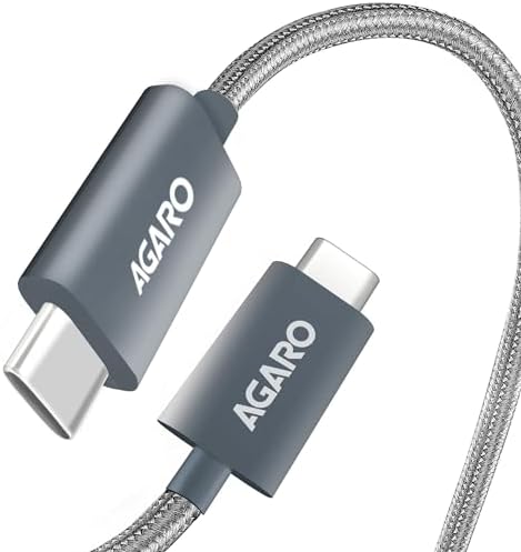 AGARO Type C to Type C Cable, 140W PD, 6A, Nylon Braided Ultra Fast Charging Cable Compatible With Type C Devices Including Android Phone, iPhone, Laptop & MacBook, 1.5M, 480 Mbps Data Transmission