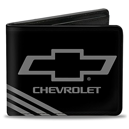 Buckle-Down mens Buckle-down Pu Bifold - Chevrolet Bowtie 3-stripe Black/Charcoal Wallet, Multicolor, 4.0 x 3.5 US Buckle-Down mens Buckle-down Pu Bifold - Chevrolet Bowtie 3-stripe Black/Charcoal Wallet, Multicolor, 4.0 x 3.5 US