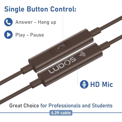 Image of LUDOS Clamor USB C Headphones for iPhone 17 16 15 Pro Max Plus Air iPad Pro, 5 Years Warranty, USB-C Earbuds for Samsung Galaxy S26 S25 S24 S23 Ultra S22 S21 FE S20 A55 A54 A53, USB Type C Earphones