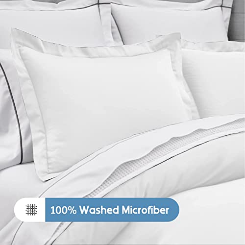 Nokolulu Euro Sham Pillow Covers: Solid Soft Breathable Bed Pillow Shams - Modern Farmhouse Decorative Microfiber Pillow Cases Set Of 2 (26 X 26 Inches, White) #TOP3