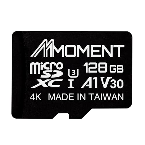 Image of MMOMENT MM13 Jolly 128GB Micro SDXC Card, A1, UHS-I, U3, V30, Class 10 Compatible, Read Up to 100 MB /s,Write Up to 40 MB /s, SD Adapter Included