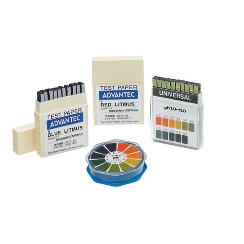 Advantec Universal pH Test Paper; pH Range 1 to 11; 10 Booklets of 20 Strips