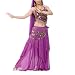 BellyLady Professional Belly Dance Costume, Halter Bra Top, Hip Scarf and Skirt