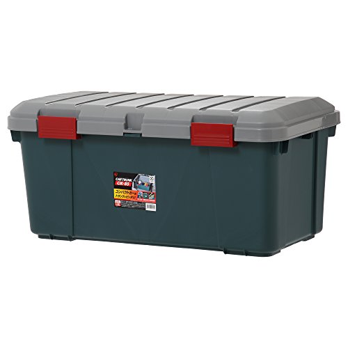 アイリスオーヤマ 収納 BOX 850×450×390 カートランク CK-85 グレー/ダークグリーン