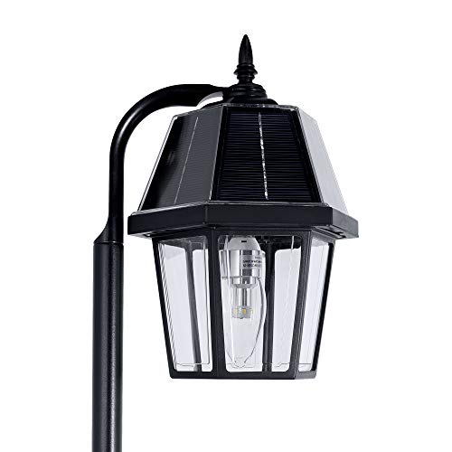 Gama Sonic Solar Garden Light or Landscape Pathway Lamp, Shepherd Hook, 7