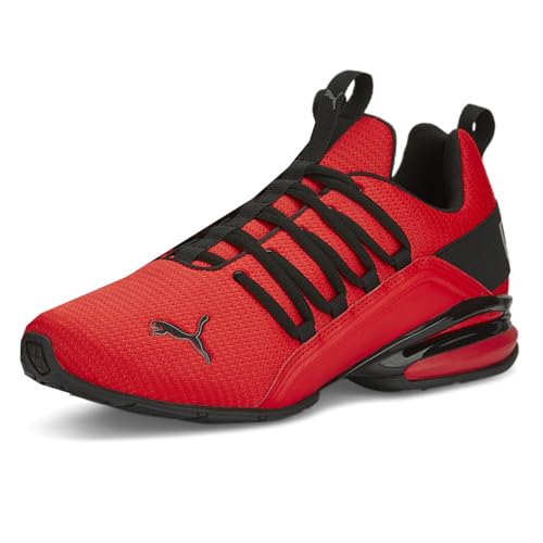 PUMA Mens Axelion Logo Pack Running Sneakers Shoes - Red2