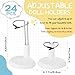 Yaocom 24 Pcs Doll Stand Adjustable Action Figure Display Holder Support for 4-6 Inches Dolls, Creative Storage Stand for Home Shop Birthday Party Favor for Male Female(White)