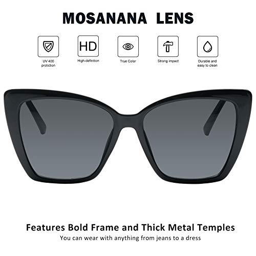 mosanana Oversized Cat Eye Sunglasses for Women Trendy Style MS520282