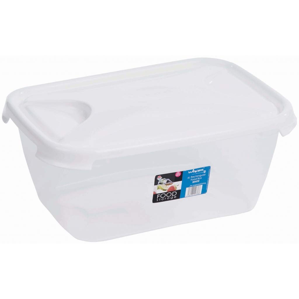 Wham Plastics High Grade 6l Plastic Food Storage Box Lunch Box