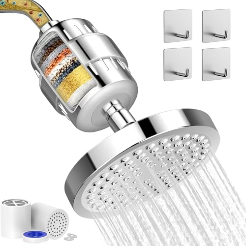 Listado de Cartuchos de filtrado para el agua que Puedes Comprar On-line. 43 20 Etapas Filtro de Agua Para Regadera, Cabezal de Ducha de 6' con 2 Cartuchos Filtro de Ducha, Regaderas para Baño de Lluvia de Alta Presión para Agua Dura, Elimina el Cloro y...