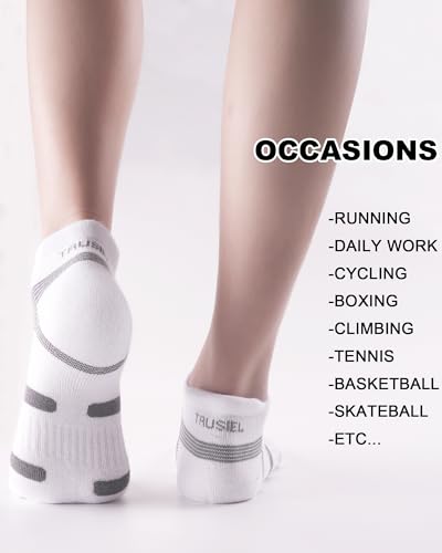 Image of Trusiel Women Ankle Compression Athletic Running Socks No Show Low Cut 5 Pairs