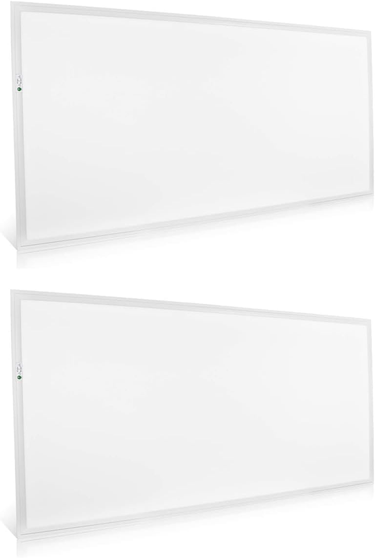 LED ENERGY PLUS 2X4 LED Flat Panel Light with Emergency Battery Backup, 50W 3000K/4000K/5000K, 0-10V Dimmable, 6500 Lumens, LED Drop Ceiling Lights, 100-277V, DLC UL Listed(2Pack)