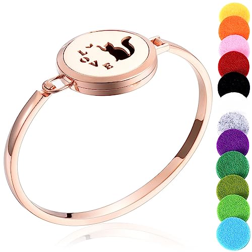 Bracelet diffuseur de parfum pour peaux sensibles médaillon acier inoxydable 30mm